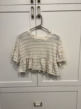 Altar’d State Ruffle Sleeve Babydoll Tee